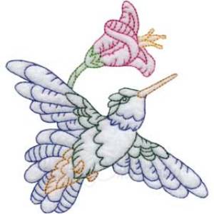 Picture of Hummingbird 10 Multicolor (3 sizes) Machine Embroidery Design