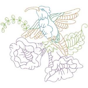 Picture of Hummingbird 3 Multicolor (3 sizes) Machine Embroidery Design