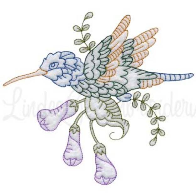 Picture of Hummingbird 8 Multicolor (3 sizes) Machine Embroidery Design