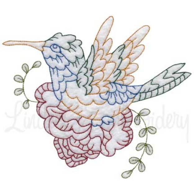 Picture of Hummingbird 9 Multicolor (3 sizes) Machine Embroidery Design