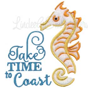 Take Time to Coast Machine Embroidery Design