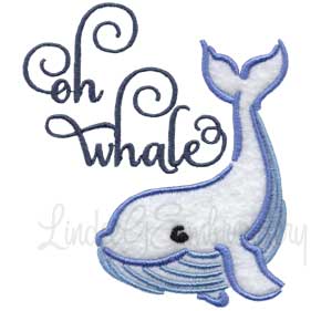 Oh Whale Machine Embroidery Design