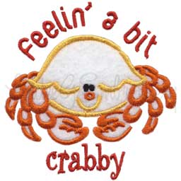 Feelin' a Bit Crabby Machine Embroidery Design