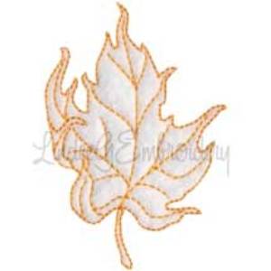 Picture of Maple Leaf Curled  Machine Embroidery Design