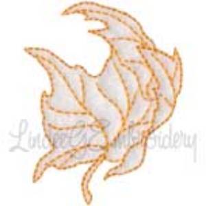 Picture of Maple Leaf Curled 2 Machine Embroidery Design