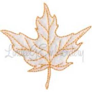 Picture of Maple Leaf Flat  Machine Embroidery Design