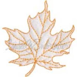 Picture of Maple Leaf Flat 2 Machine Embroidery Design
