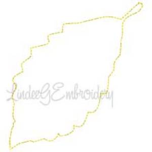 Picture of Leaf 4 Outline Machine Embroidery Design