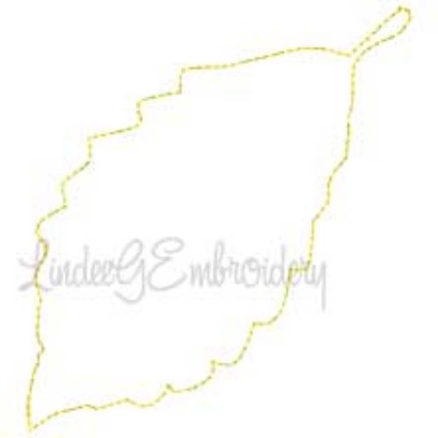 Picture of Leaf 4 Outline Machine Embroidery Design