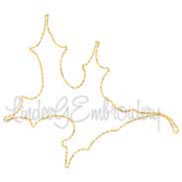 Picture of Oak Leaf 3 Outline Machine Embroidery Design