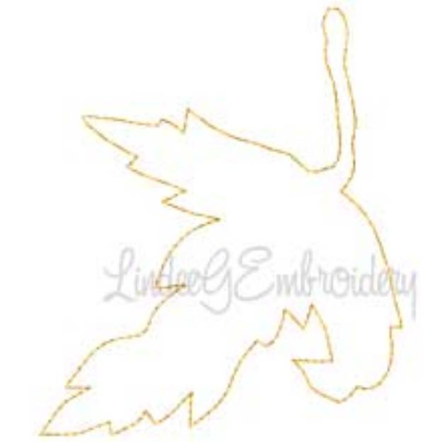 Picture of Oak Leaf 4 Outline Machine Embroidery Design