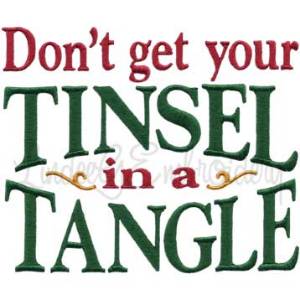 Picture of Don't Get Your Tinsel in a Tangle Machine Embroidery Design
