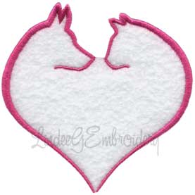 Dog & Cat Heart Machine Embroidery Design