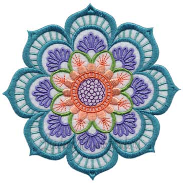 Kaleidoscope Bloom Applique Flower 7 Machine Embroidery Design