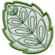 Applique Leaf  Machine Embroidery Design