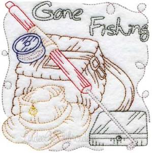 Picture of Fishing Gear 14 - Multicolor (3 sizes) Machine Embroidery Design