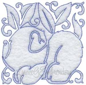 Picture of Bear Quilt Block (4 sizes) Machine Embroidery Design