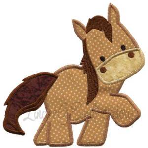Picture of Applique Pony Machine Embroidery Design