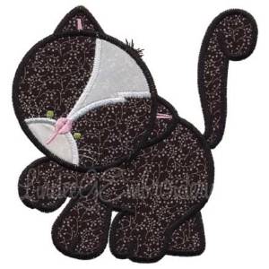 Picture of Applique Kitty Machine Embroidery Design