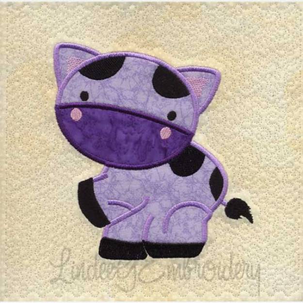 Picture of Applique Cow - Quilted Machine Embroidery Design
