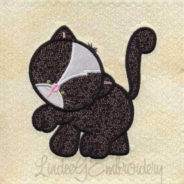Picture of Applique Kitty - Quilted Machine Embroidery Design