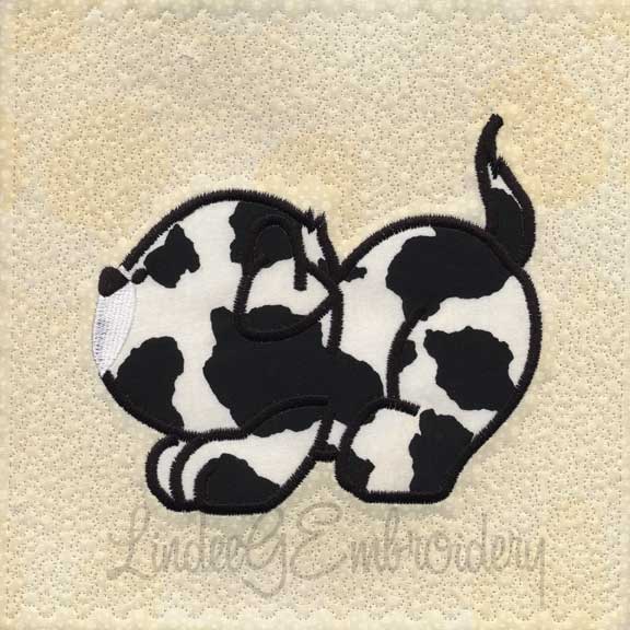 Applique Puppy - Quilted Machine Embroidery Design