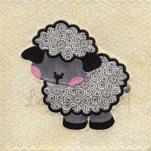 Picture of Applique Lamb - Quilted Machine Embroidery Design