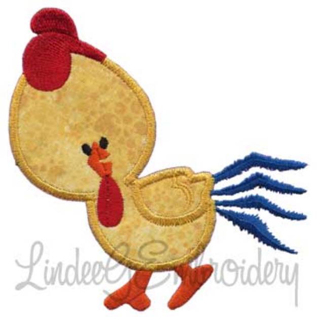 Picture of Applique Rooster Machine Embroidery Design