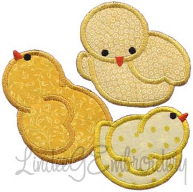 Picture of Applique Chicks Machine Embroidery Design