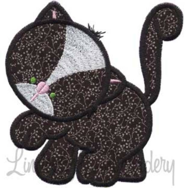 Picture of Applique Kitty Machine Embroidery Design