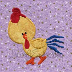 Picture of Applique Rooster - Quilted Machine Embroidery Design
