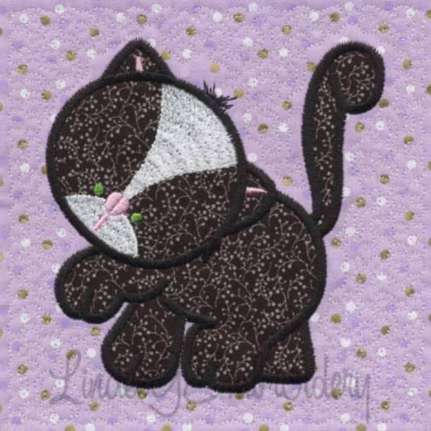 Picture of Applique Kitty - Quilted Machine Embroidery Design
