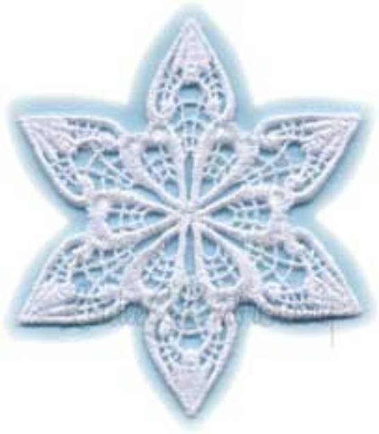 Picture of 6 Point FSL Snowflake  Machine Embroidery Design
