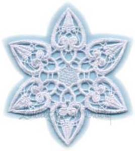 Picture of 6 Point FSL Snowflake 2 Machine Embroidery Design