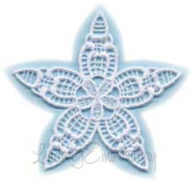 Picture of 5 Point FSL Star 3 Machine Embroidery Design