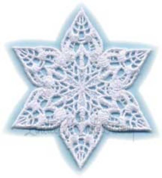 Picture of 6 Point FSL Snowflake 3 Machine Embroidery Design