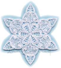 6 Point FSL Snowflake 4 Machine Embroidery Design