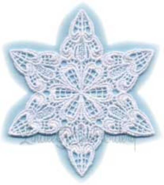 Picture of 6 Point FSL Snowflake 4 Machine Embroidery Design