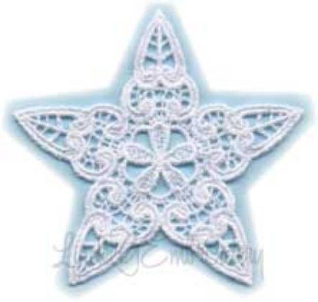 Picture of 5 Point FSL Star 5 Machine Embroidery Design