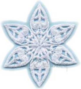 Picture of 6 Point FSL Snowflake 5 Machine Embroidery Design