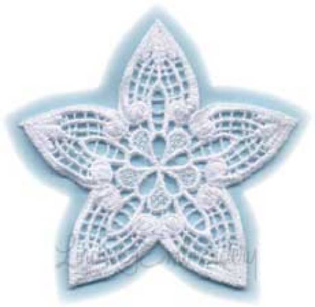 Picture of 5 Point FSL Star 6 Machine Embroidery Design