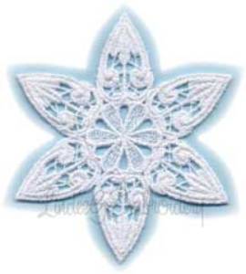 Picture of 6 Point FSL Snowflake 6 Machine Embroidery Design