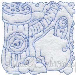 Diaper Time Quilt Block (3 sizes) Machine Embroidery Design