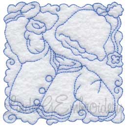 Baby Layette Quilt Block (3 sizes) Machine Embroidery Design