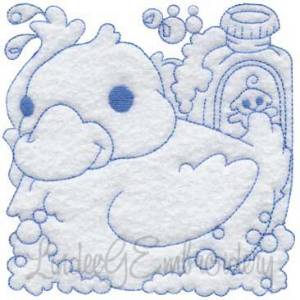 Picture of Rubber Ducky Quilt Block (3 sizes) Machine Embroidery Design