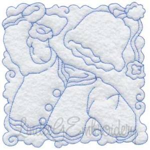 Picture of Baby Layette Quilt Block (3 sizes) Machine Embroidery Design