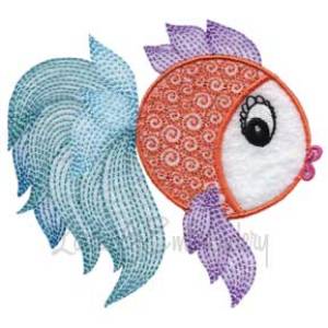 Picture of Doodle Fish Machine Embroidery Design