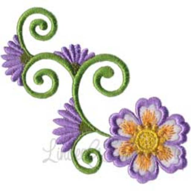 Picture of Floral Swirl Machine Embroidery Design