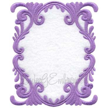 Scrolly Heirloom Frame 2 (3 sizes) Machine Embroidery Design
