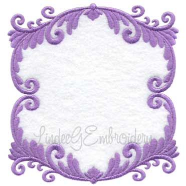 Scrolly Heirloom Frame 5 (3 sizes) Machine Embroidery Design
